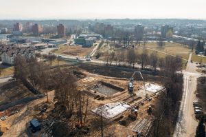 Trwają prace przy budowie Pszczyńskiego Centrum 